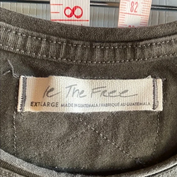 Free People NWT Protagonist WTF Distressed Brown Stretch Cotton Baby Tee Xl - Picture 8 of 12